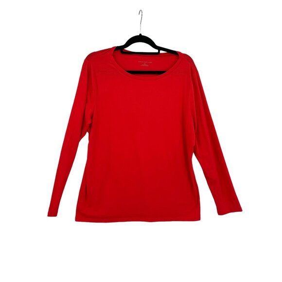 Ann‎ Taylor Factory Tee Shirt Womens Size XL Orange Classic Basic Capsule - Picture 1 of 6